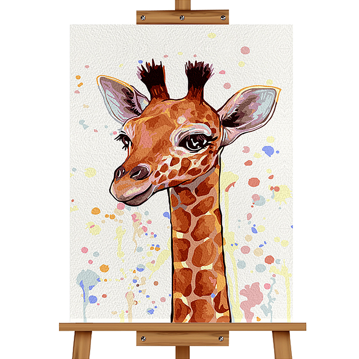 Набор для рисования MKR3020-17 "Картина по номерам 30х20 см. Жираф" 