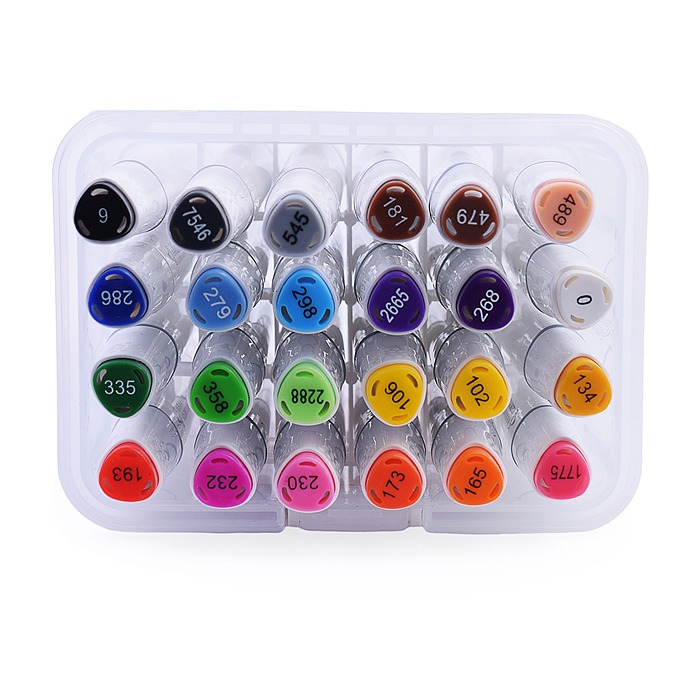 Набор маркеров для скетчинга "Emotion" 24 цвета, двусторонние (пулевидный 1 мм/скошенный до