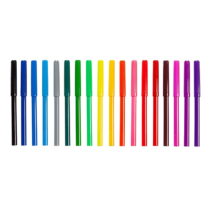 Фломастеры 18 цв. "ЭКО" "Дрифт" в картонной коробке с европодвесом