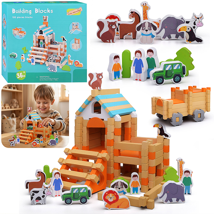 Конструктор D2287 "Веселый зоопарк"