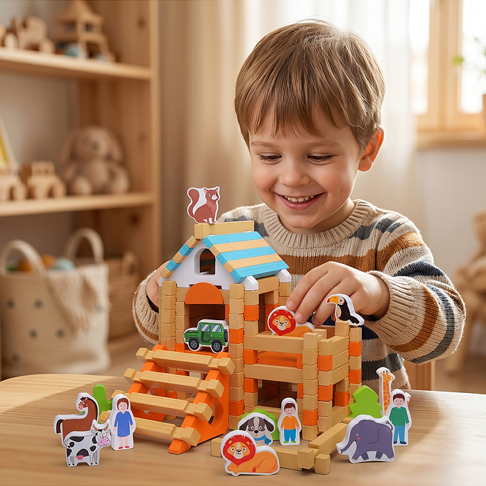 Конструктор D2287 "Веселый зоопарк"