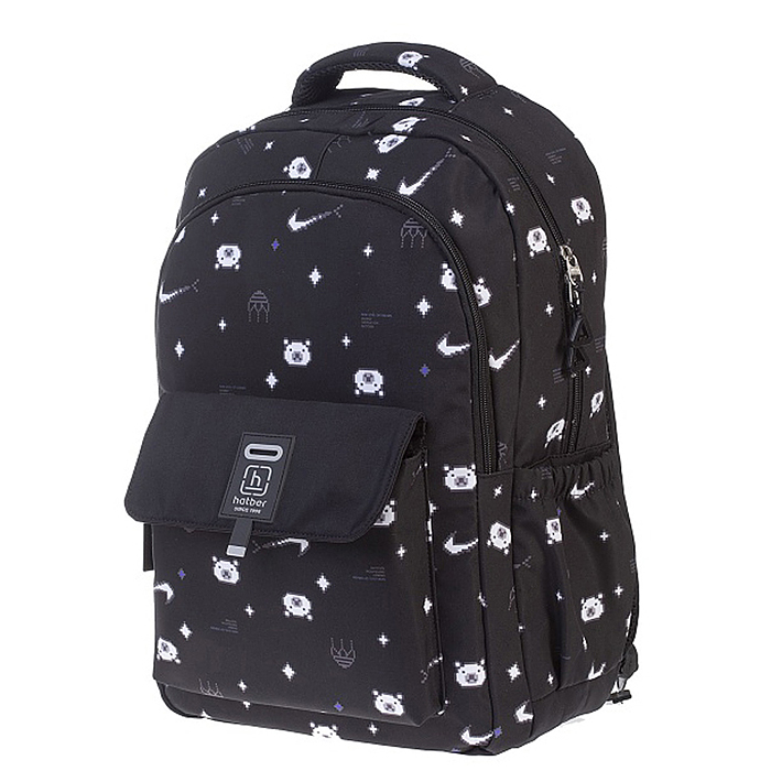 Рюкзак "Стиль. Пиксельный медведь" 46х31,5х16,5см полиэстер 2 отделения 3 кармана