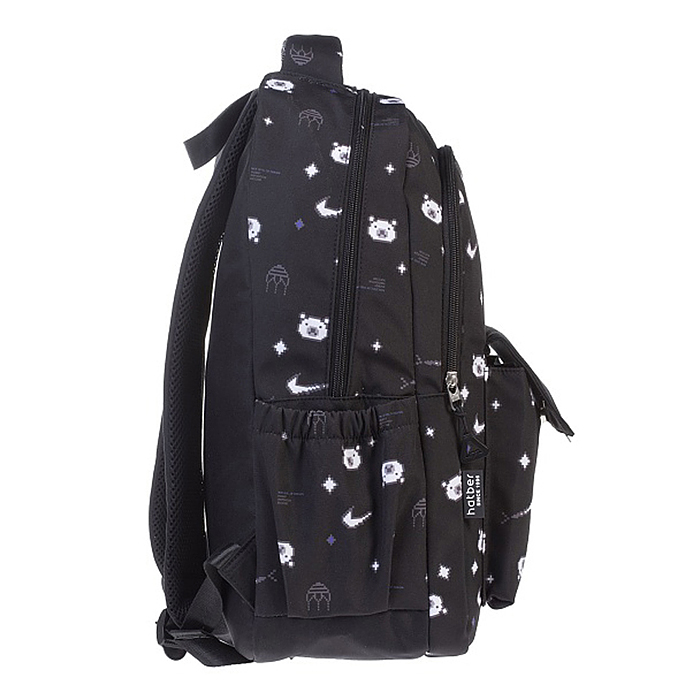 Рюкзак "Стиль. Пиксельный медведь" 46х31,5х16,5см полиэстер 2 отделения 3 кармана