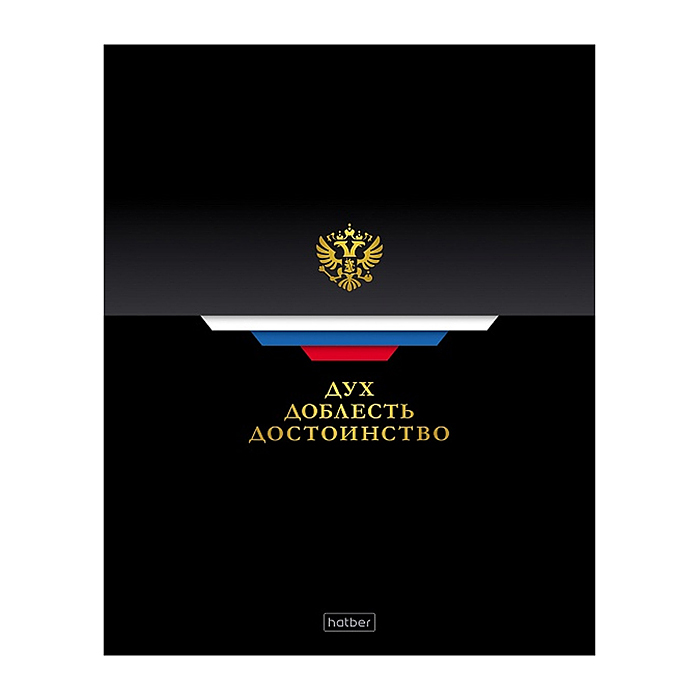 Тетрадь 48л. клетка "Россия" А5ф 60-65г/кв.м на скобе обл. мел.картон глянц. ламин. 5 диз.в блоке