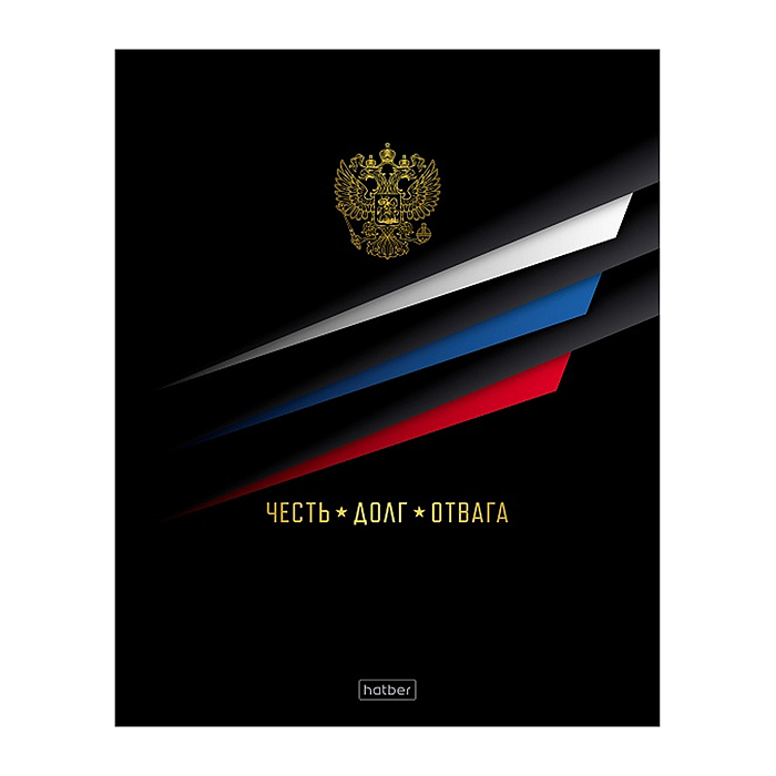 Тетрадь 48л. клетка "Россия" А5ф 60-65г/кв.м на скобе обл. мел.картон глянц. ламин. 5 диз.в блоке