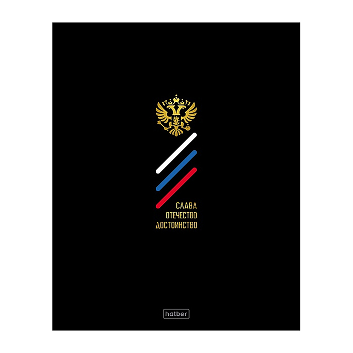 Тетрадь 48л. клетка "Россия" А5ф 60-65г/кв.м на скобе обл. мел.картон глянц. ламин. 5 диз.в блоке