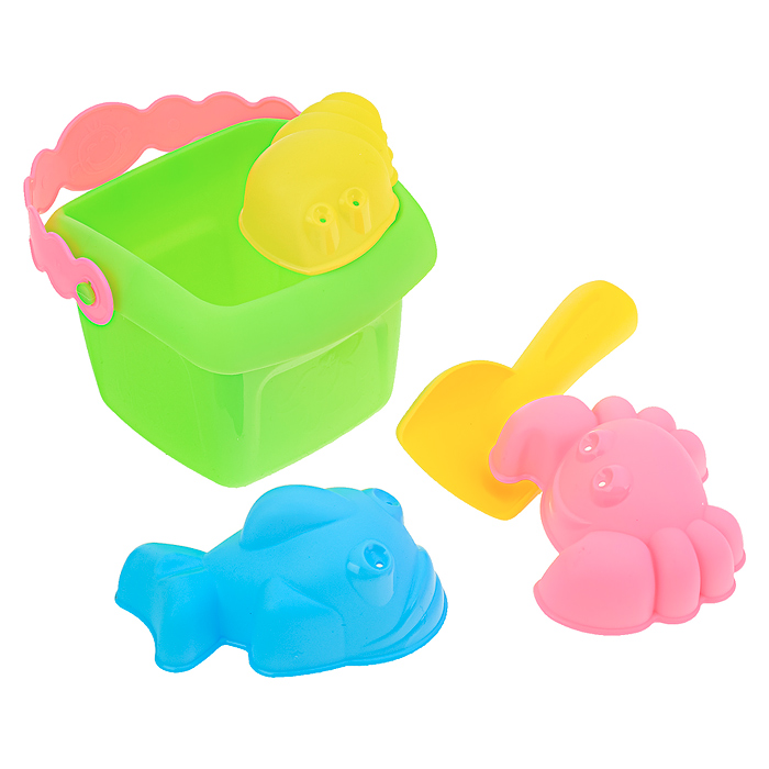 Набор №2 "Лето" (ведро мал+совок мал+3 форм.) (в сетке)