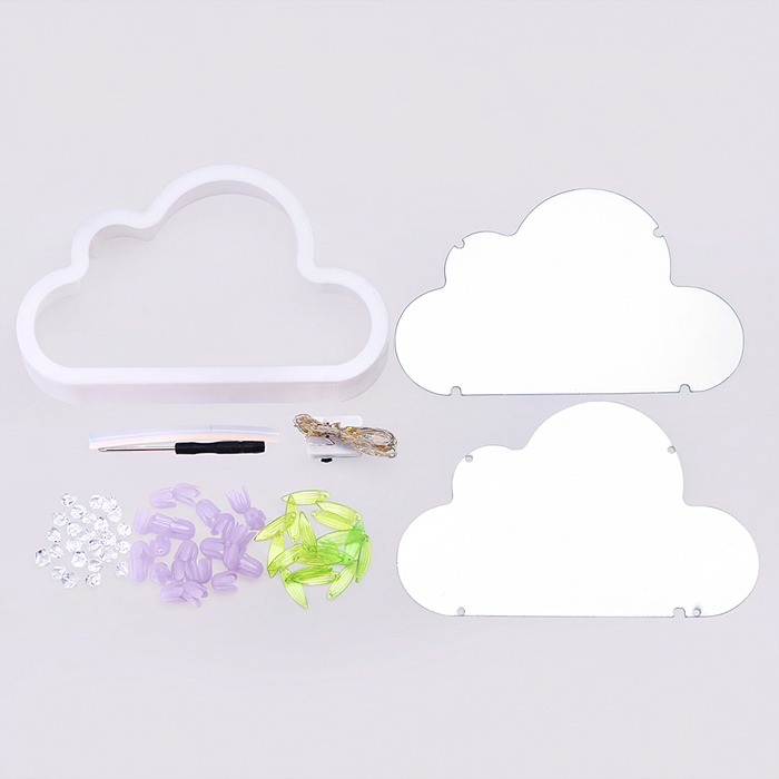 Набор для творчества-светильник XYD-07 "Облако" сиреневые тюльпаны, в пакете