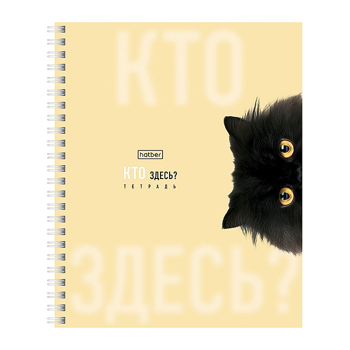 Тетрадь 48л. клетка "Кто здесь?" А5ф 60-65г/кв.м на гребне ламинация перфорация на отрыв 4 диз.