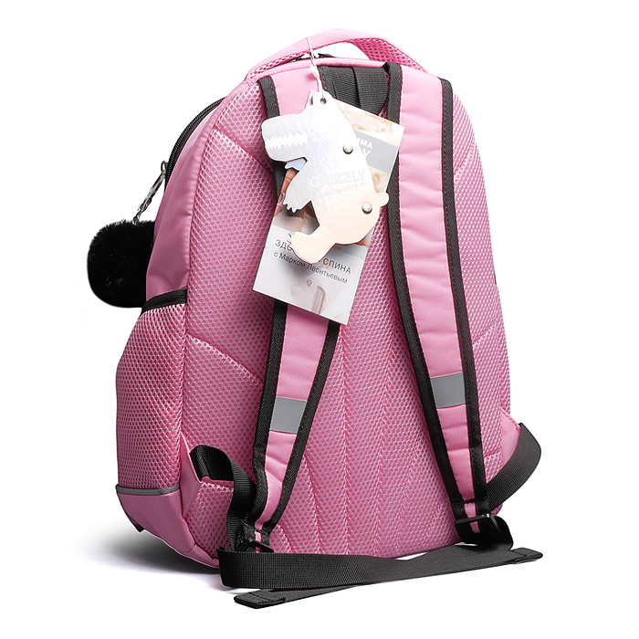Рюкзак школьный с обвесом (/2 розовый)