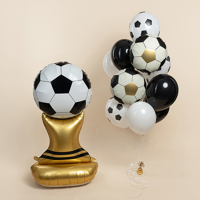 Шар (18''/46 см) Круг, Футбольный мяч, Сатин, 1 шт. в уп.