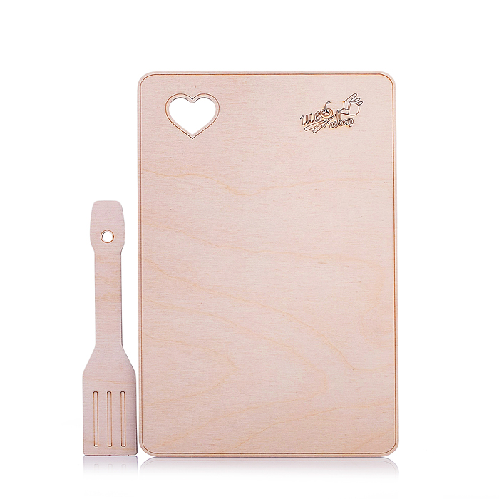 Набор "Шеф-повар" (фартук, колпак, доска, лопатка) синий