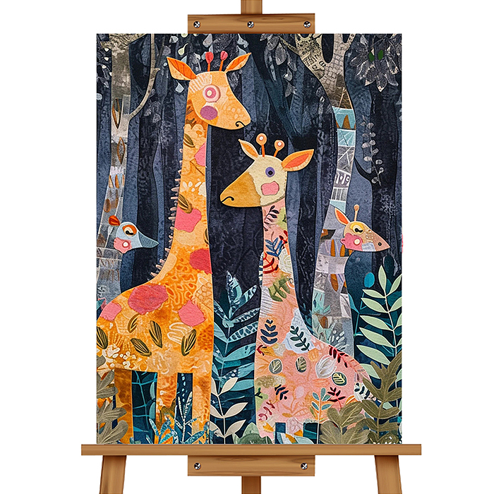 Набор для рисования MKR3020-124 "Картина по номерам 20*30 см. Жирафики"