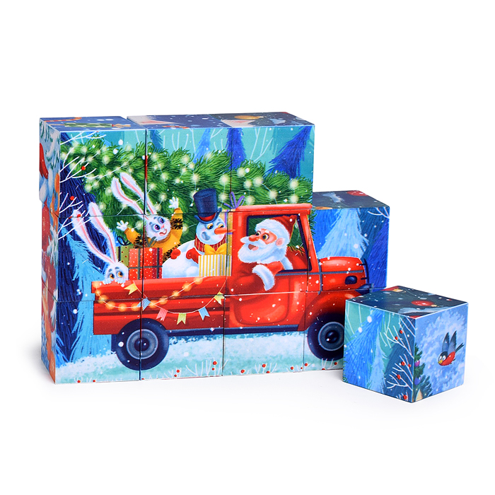 Кубики 12 шт. "Новогодние" (StepKids)