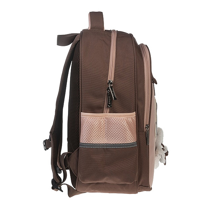 Рюкзак "Лайт. Вот енот"  38х29х14,5см полиэстер нагрудная стяжка светоотраж. 2 отделения 3 кармана