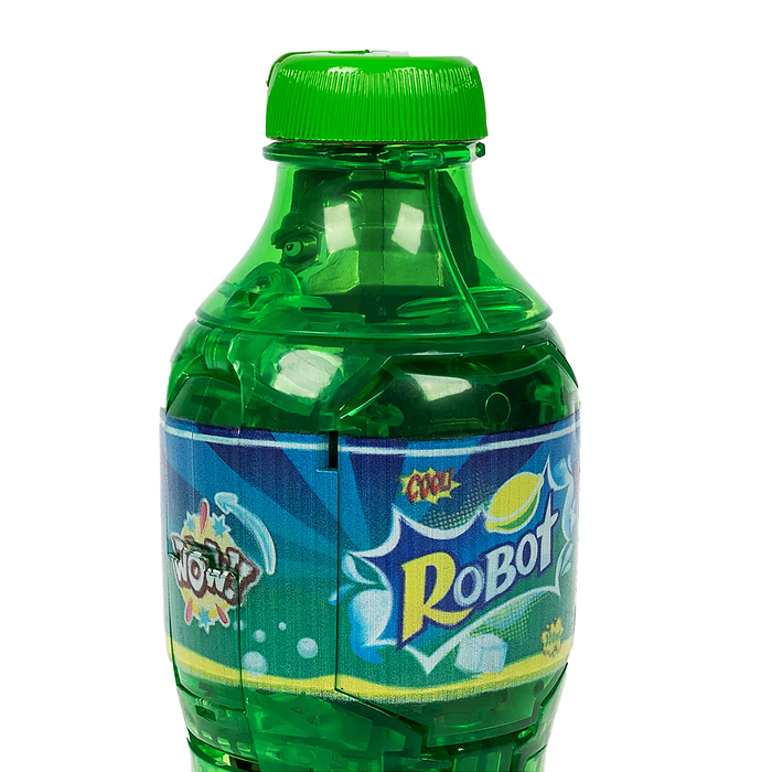 Трансформер бутылка-робот 2в1 "Самурай" ВОХ 17,5х22,5х10,5см, цвет зелёный