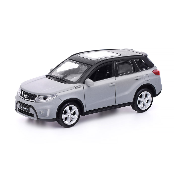 Машина металл Suzuki Vitara S 2015 матовый 12 см, (откр., двер, баг, серый) инерц, в коробке