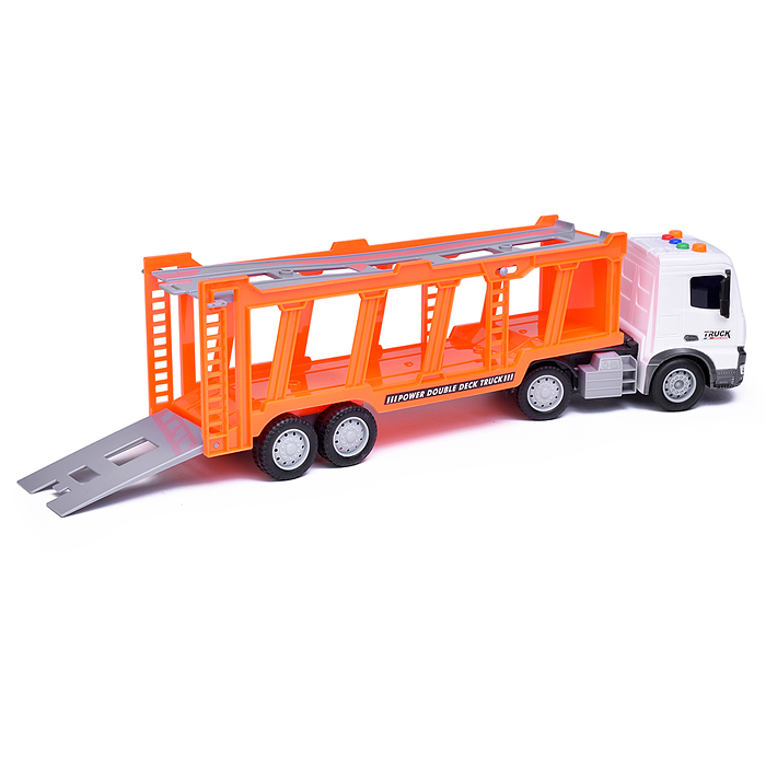 Машина RJ3380 "Автовоз" (свет, звук) цвет красный, в коробке