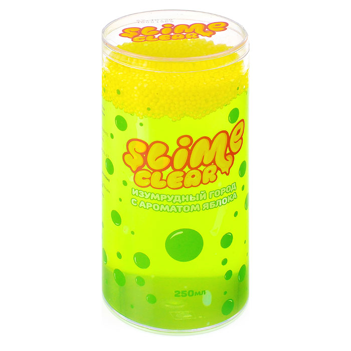 Игрушка Clear-slime "Изумрудный город" с ароматом  яблока, 250 гр