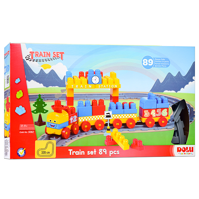 Игрушка Конструктор Train Blocks  89 дет., в кор.