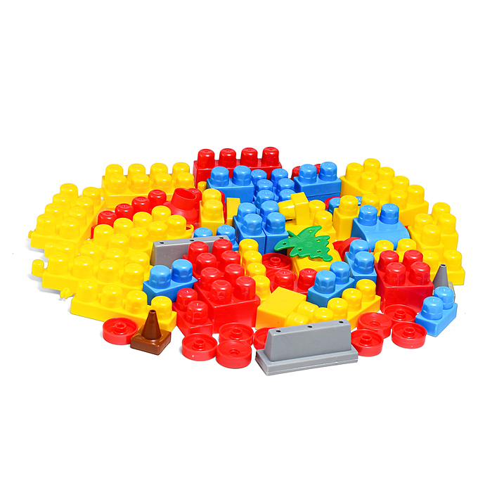 Игрушка Конструктор Train Blocks  89 дет., в кор.
