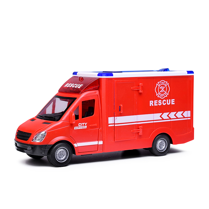 Фото к товару Машина RJ5501B "Rescue service" (свет, звук) цвет красный, в коробке Машина RJ5501B "Rescue service" (свет, звук) цвет красный, в коробке
