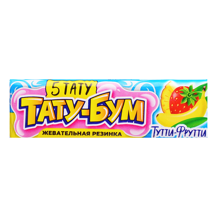 Жевательная резинка в пластинках с татуировками "Тату-бум" ассорти 12,5гр*20шт