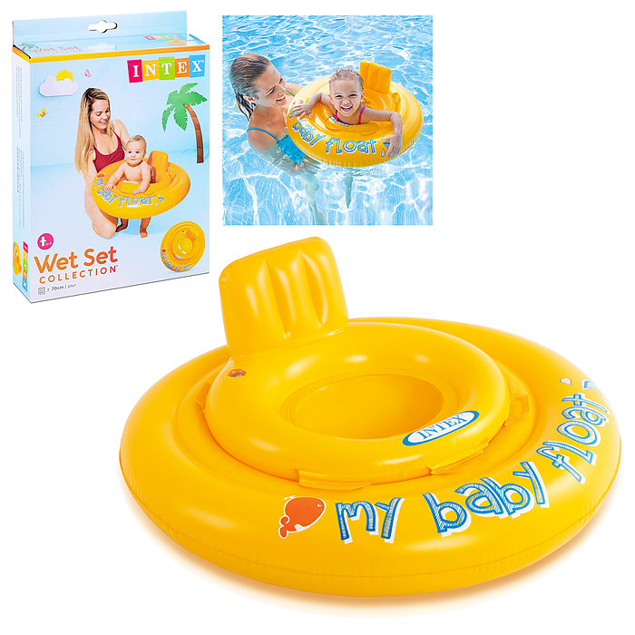 Круг для плавания My baby float, с сиденьем, d=70 см, от 6-12 месяцев, 56585EU INTEX