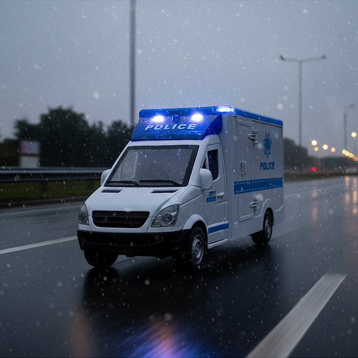 Машина RJ5501C "Rescue service" свет, звук) цвет синий, в коробке