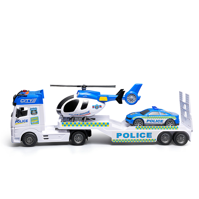 Машина RJ2811B "Полицейский автовоз" (свет, звук) в коробке