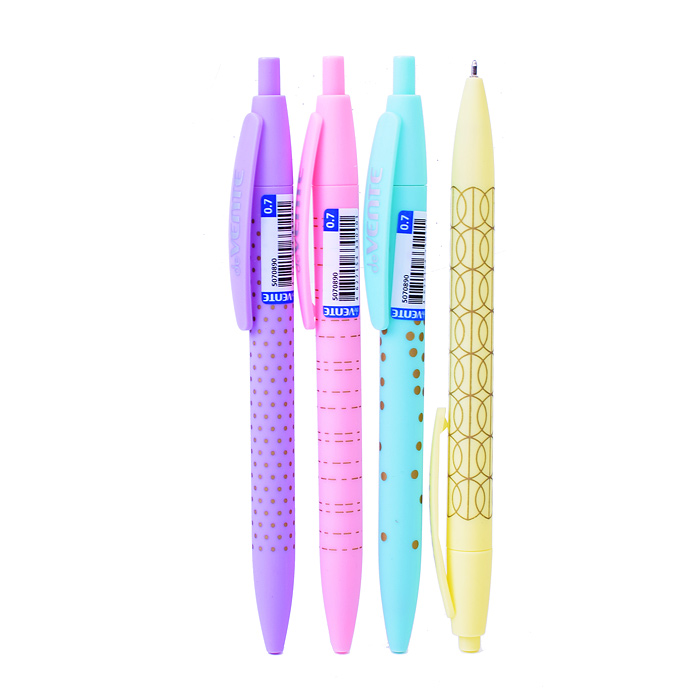 Ручка шариковая автоматическая "Pastel" d=0,7 мм, ультра гладкое письмо, цветной корпус с п