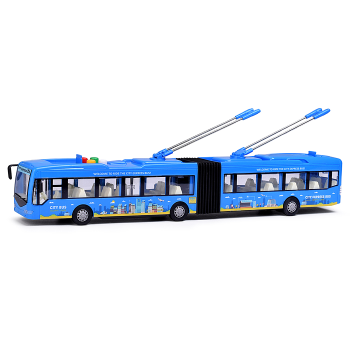 Машина RJ3346B "Сити-бус" (свет, звук) в коробке