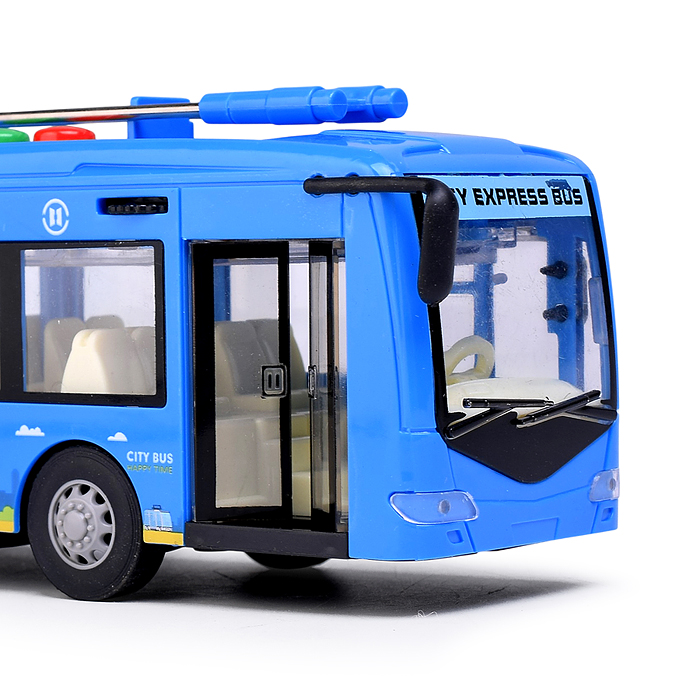 Машина RJ3346B "Сити-бус" (свет, звук) в коробке