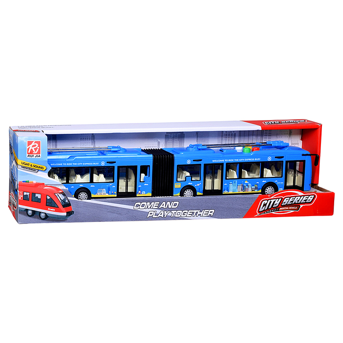 Машина RJ3346B "Сити-бус" (свет, звук) в коробке