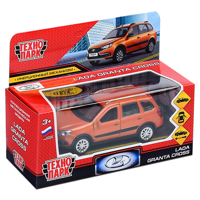 Фото к товару Машина металл "Авто №1" 12 см LADA GRANTA CROSS (двери, багаж, инерц, золотой) Машина металл "Авто №1" 12 см LADA GRANTA CROSS (двери, багаж, инерц, золотой)