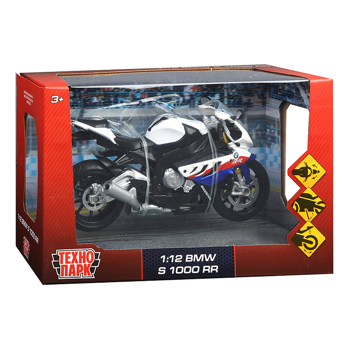 Фото к товару Модель металл BMW s1000rr Мотоцикл, 17 см, вращающийся руль, подвеска Модель металл BMW s1000rr Мотоцикл, 17 см, вращающийся руль, подвеска