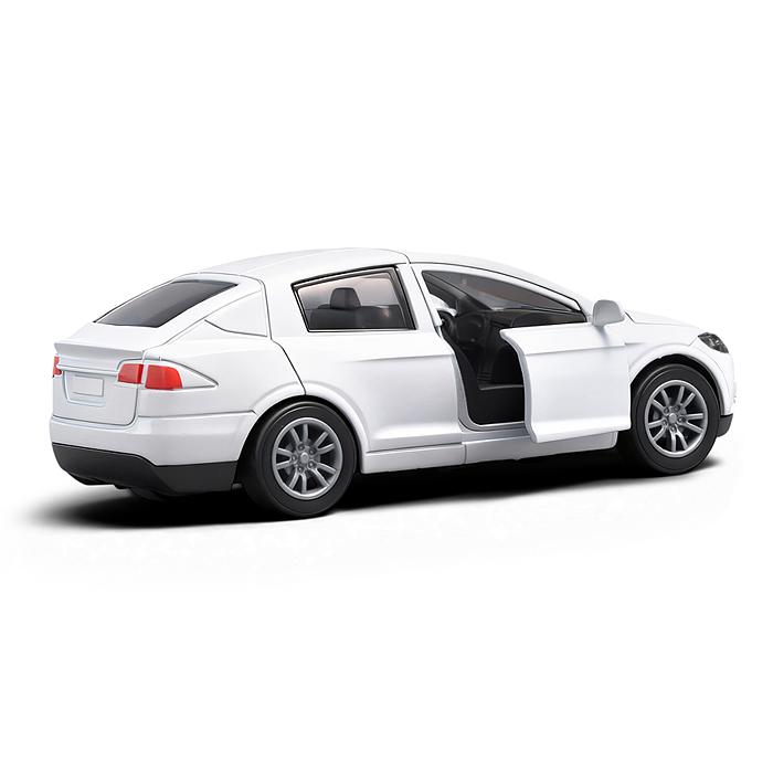 Белая инерционная машинка вид В die-cast , 1:32