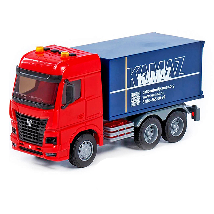 Фото к товару Автомобиль-фургон "Kamaz" инерционный (со светом и звуком) Автомобиль-фургон "Kamaz" инерционный (со светом и звуком)