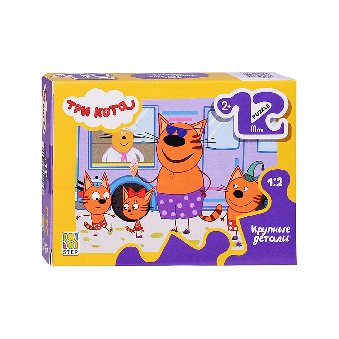 Пазл mini 12 (с крупными деталями) "Три кота"