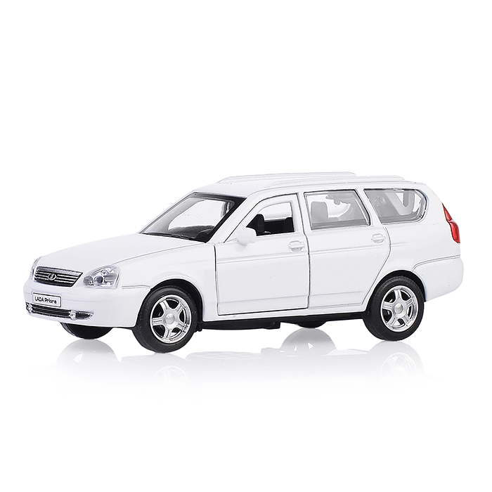 Фото к товару Машина металл Lada Priora, 12 см (откр дв, багаж, белый,) инерц, в коробке Машина металл Lada Priora, 12 см (откр дв, багаж, белый,) инерц, в коробке