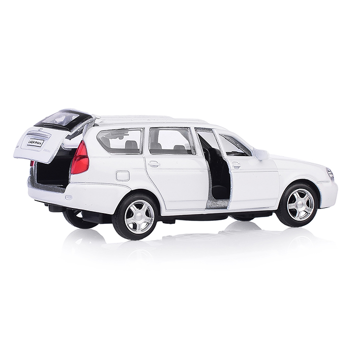 Фото к товару Машина металл Lada Priora, 12 см (откр дв, багаж, белый,) инерц, в коробке Машина металл Lada Priora, 12 см (откр дв, багаж, белый,) инерц, в коробке