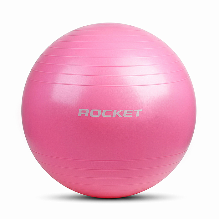 Фитбол 60см ROCKET R0217 Антивзрыв, цвет светло-розовый (60-65см 800г)