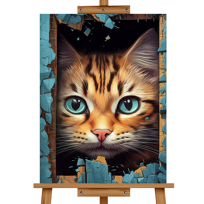 Мозаика алмазная MKA5040-26 "Котик" 40*50см.