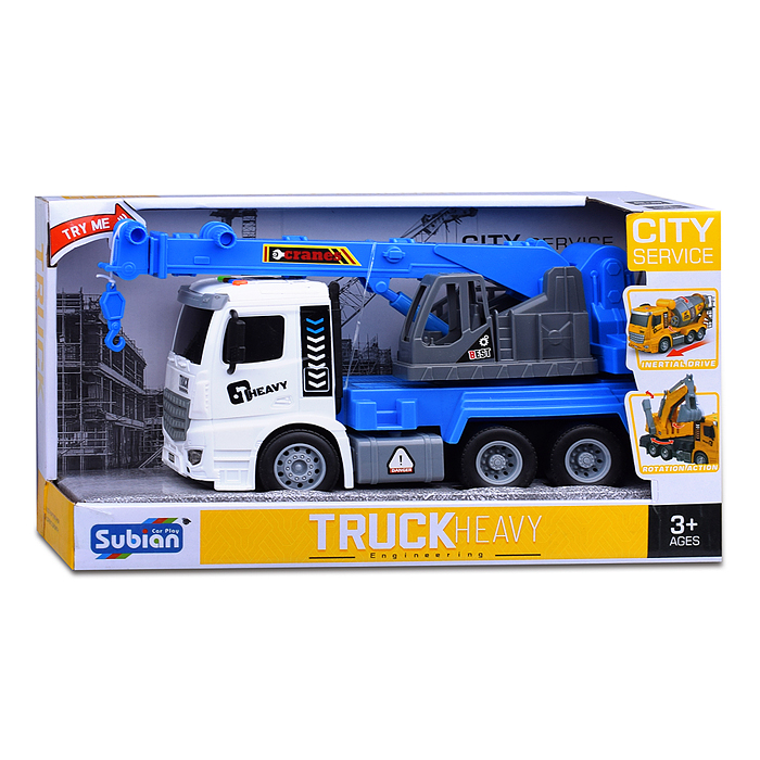 Машина S977-4B "Кран" (свет, звук) в коробке