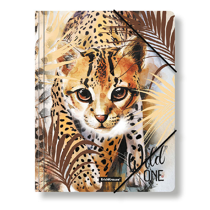 Папка на резинках пластиковая Wild Cat, A4 