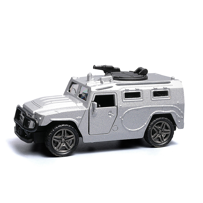 Фото к товару Серебристая инерционная машинка вид В die-cast , 1:32 Серебристая инерционная машинка вид В die-cast , 1:32