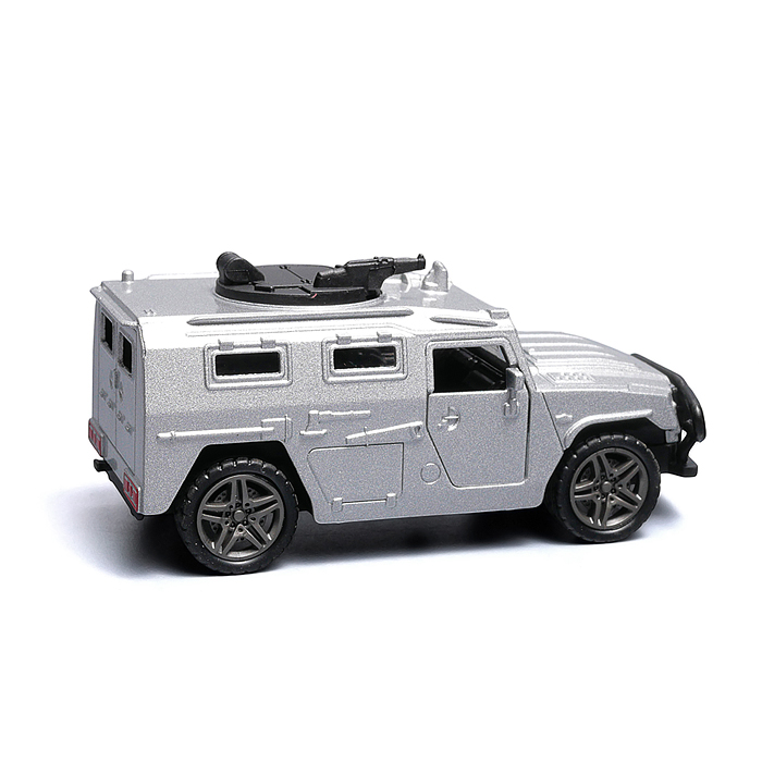 Фото к товару Серебристая инерционная машинка вид В die-cast , 1:32 Серебристая инерционная машинка вид В die-cast , 1:32