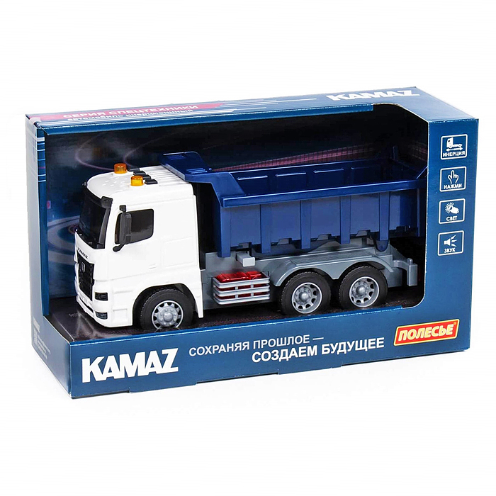 Фото к товару Автомобиль-самосвал "Kamaz" инерционный (со светом и звуком) Автомобиль-самосвал "Kamaz" инерционный (со светом и звуком)