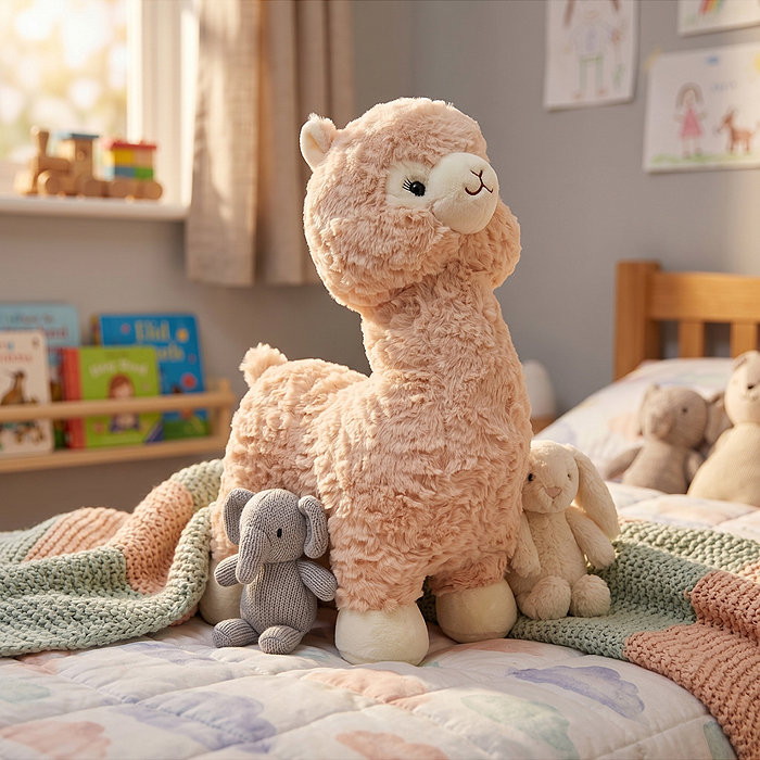 Фото к товару Мягкая игрушка M1773 "Альпака" 50 см. Мягкая игрушка M1773 "Альпака" 50 см.
