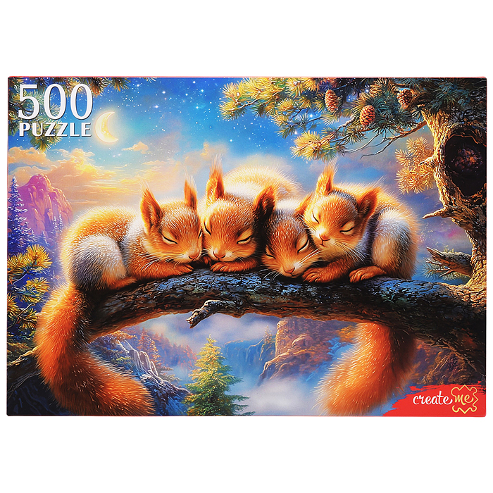 Пазлы 500 "Спящие белки"